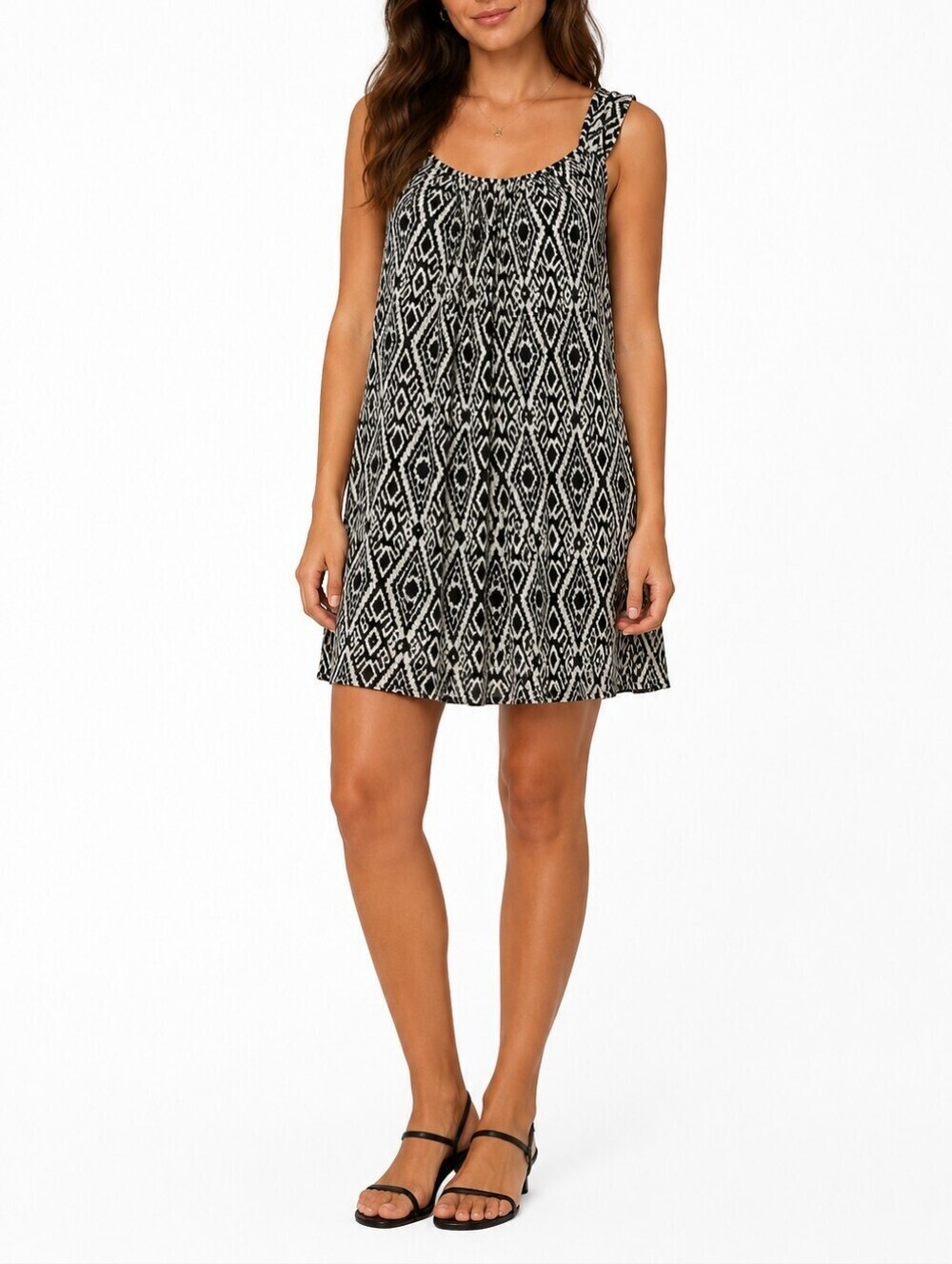 Umgee USA Mini Dress Boho Geometric Open Back Lace